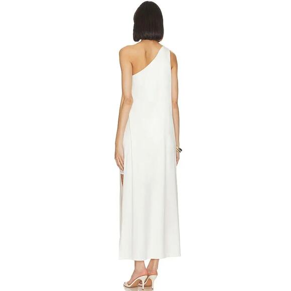krisa Layered One Shoulder Dress in Cream - Picture 3 of 7